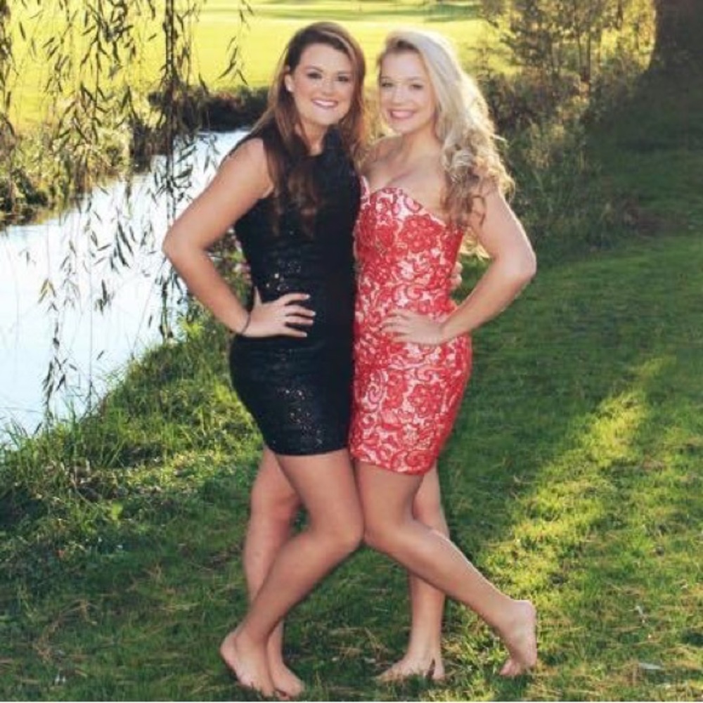 Red Lace Mini Dress